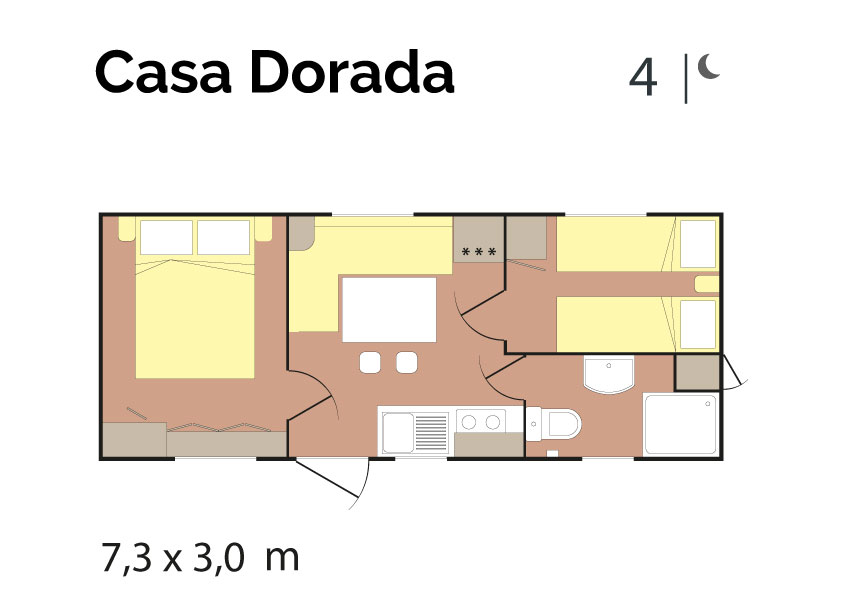 Le Case Mobili Playa Colorada Gaeta: Casa Dorada