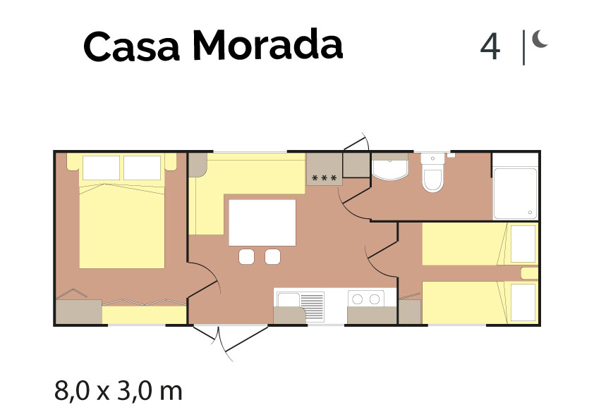 Le Case Mobili Playa Colorada Gaeta: Casa Morada